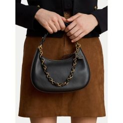Torebka LAUREN RALPH LAUREN. Czarne torebki klasyczne damskie Lauren Ralph Lauren, bez wzorów, bez dodatków. Za 1,599.00 zł.