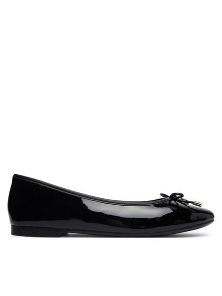 Tommy Hilfiger Baleriny Th Charm Patent Ballerina FW0FW09481 Czarny. Czarne baleriny damskie Tommy Hilfiger, bez wzorów, z lakierowanej skóry, bez obcasa. Za 409.99 zł.