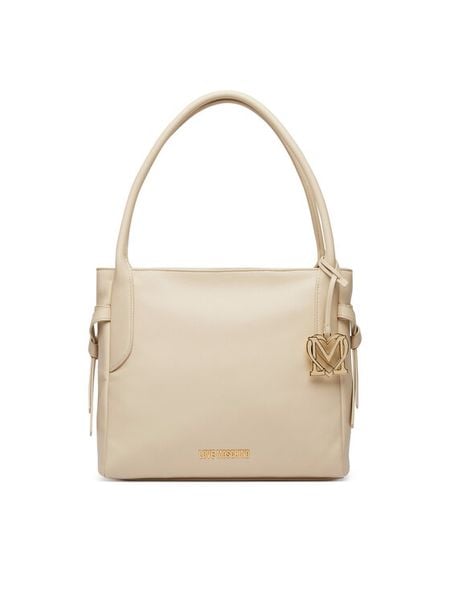 LOVE MOSCHINO Torebka JC4056PP1PLL0110 Kremowy. Białe torebki klasyczne damskie Love Moschino, bez wzorów, ze skóry, bez dodatków. Za 952.99 zł.