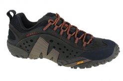 Buty trekkingowe męskie Merrell Intercept. Szare buty trekkingowe męskie MERRELL, z materiału, bez zapięcia, trekkingowe. Za 629.99 zł.