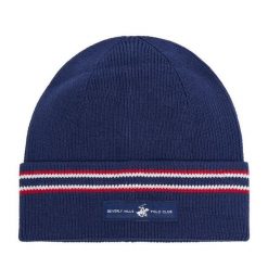 Czapka Beverly Hills Polo Club. Niebieskie czapki męskie Beverly Hills Polo Club, na zimę, bez wzorów. Za 69.99 zł.