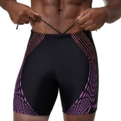 Spodenki kąpielowe Speedo Duo Logo - Mid Jammers. Czarne kąpielówki męskie Speedo, m, bez wzorów, z nylonu, do pływania. Za 73.99 zł.