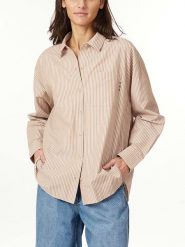 Scotch & Soda Koszula w kolorze jasnobrązowym rozmiar: L. Brązowe koszule damskie Scotch & Soda, l, bez wzorów, bez kołnierzyka, bez ramiączek. Za 154.07 zł.