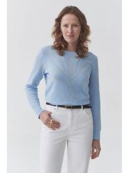 TATUUM Sweter w kolorze błękitnym rozmiar: L. Niebieskie swetry klasyczne damskie Tatuum, l, bez kołnierzyka. Za 174.43 zł.