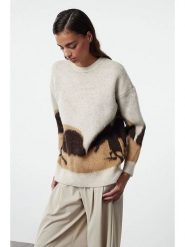 Trendyol Sweter w kolorze karmelowo-beżowym rozmiar: M. Brązowe swetry klasyczne damskie Trendyol, m, bez kołnierzyka. Za 143.90 zł.