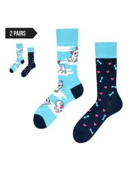 TODO SOCKS Skarpety (2 pary) w kolorze granatowo-błękitnym rozmiar: 39-42. Niebieskie skarpetki męskie TODO SOCKS, bez wzorów, prążkowane. Za 66.31 zł.