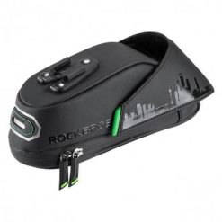 Sakwa, torba rowerowa podsiodłowa na klips duża ROCKBROS RB.BAG005 0,7 litra. Czarne torebki klasyczne damskie ROCKBROS, bez wzorów, z materiału, duże, bez dodatków. Za 44.99 zł.