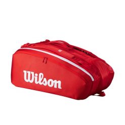Torba tenisowa na rakiety Wilson Super Tour Red 15 PK 2025. Białe torebki klasyczne damskie Wilson, bez wzorów, bez dodatków. Za 749.00 zł.