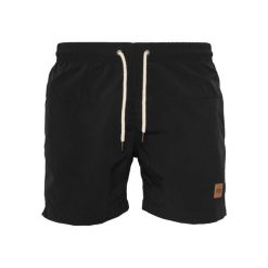 Spodenki kąpielowe Urban Classics Block. Czarne kąpielówki męskie Urban Classics, m, bez wzorów, z nylonu. Za 84.65 zł.