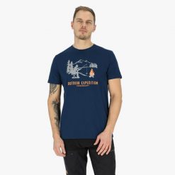 Koszulka do biegania męska Swedemount Forest Tee. Czarne t-shirty sportowe męskie SWEDEMOUNT, m, z bawełny, bez ramiączek, do biegania. Za 63.99 zł.