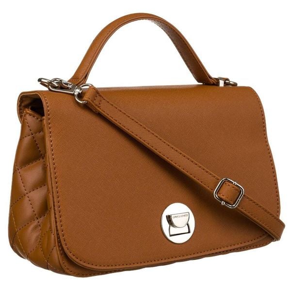 Karmelowa torebka damska crossbody ze srebrnymi okuciami - David Jones. Szare torebki klasyczne damskie David Jones, bez wzorów, ze skóry ekologicznej, bez dodatków. Za 87.50 zł.