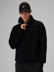4F Sweter regular z wełną męski - czarny S. Czarne swetry męskie 4f, l, bez wzorów, z jeansu, bez kołnierzyka. Za 269.99 zł.
