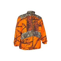 Kurtka myśliwska lekka 100 camo fluo. Brązowe kurtki męskie SOLOGNAC, xl, bez wzorów, z materiału. Za 149.99 zł.