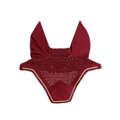 Czapka przeciwmuchowa dla konia, dźwiękoszczelna, z aksamitnego fuksjowego mater. Czerwone czapki męskie KENTUCKY HORSEWEAR, bez wzorów, z dzianiny. Za 362.00 zł.