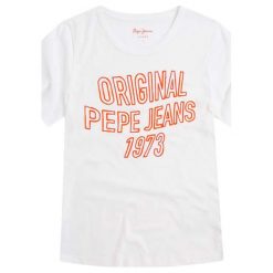 T-shirt w kolorze białym. Białe t-shirty damskie Pepe Jeans, Mexx, Pierre Cardin, l, bez wzorów, z bawełny, bez kołnierzyka. W wyprzedaży za 67.95 zł.