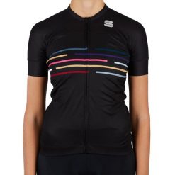 Koszulka rowerowa damska Sportful Vélodrome. Czarne bluzki sportowe damskie SPORTFUL, m, z elastanu, bez kołnierzyka, bez ramiączek. Za 207.10 zł.