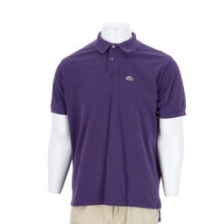 Second life - Koszulka polo męska krótki rękaw Y2K - Stan bardzo dobry. Fioletowe koszulki polo męskie Lacoste, l, bez wzorów, z materiału, bez ramiączek. Za 149.06 zł.