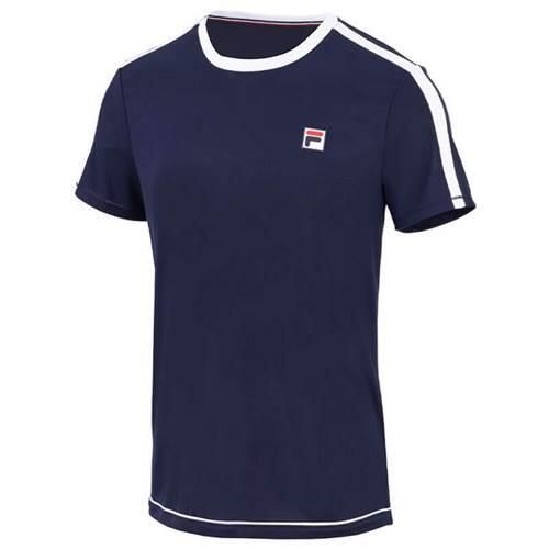 Koszulka sportowa męska Fila Elias. Niebieskie t-shirty sportowe męskie Fila, l, z materiału, bez ramiączek. Za 246.00 zł.
