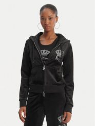 Juicy Couture Bluza Gothic Crown JCBAS126805 Czarny Slim Fit. Czarne bluzy bez kaptura damskie Juicy Couture, xs, z syntetyku. Za 479.99 zł.