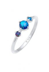 Elli Damska obrączka Geo Vintage Trend z syntetycznym opalem w srebrze próby 925 Sterling Silver Pierścionki 1 ct Damski. Szare pierścionki damskie Elli, z opalem, srebrne. Za 203.99 zł.