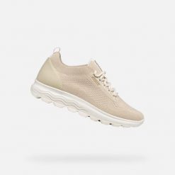 Buty damskie Geox Spherica A. Brązowe buty sportowe na co dzień damskie Geox, bez wzorów. Za 424.50 zł.
