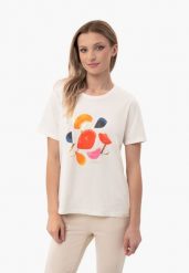 Bawełniana koszulka, Comfort Fit, T-SOUL. Białe t-shirty damskie Volcano, m, bez wzorów, z bawełny, bez kołnierzyka. Za 59.99 zł.