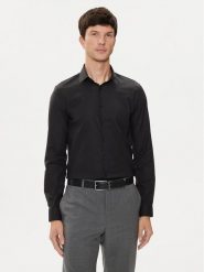 Calvin Klein Koszula K10K113182 Czarny Slim Fit. Czarne koszule męskie CALVIN KLEIN, m, bez wzorów, z bawełny, bez kołnierzyka, bez ramiączek. Za 339.99 zł.