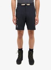 Spodenki turystyczne męskie Haglofs Lizard Softshell Shorts. Czarne kurtki softshell damskie Haglöfs, m, bez wzorów, z materiału, bez kaptura. Za 514.15 zł.