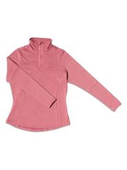 COLD Bluza polarowa "Lech" w kolorze szaroróżowym rozmiar: 42. Różowe bluzy bez kaptura damskie COLD, z materiału. Za 104.99 zł.