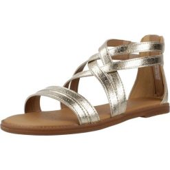 Sandały GEOX J SANDAL KARLY Złoty. Żółte obuwie trekkingowe damskie Geox. Za 158.99 zł.