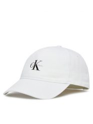 Calvin Klein Czapka z daszkiem Monologo Printed Baseball Cap LV04K5027G Biały. Białe czapki z daszkiem damskie CALVIN KLEIN, bez wzorów, z bawełny. Za 129.99 zł.