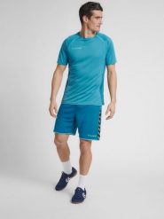 Koszulka do piłki ręcznej męska Hummel hml AUTHENTIC Pro HML. Niebieskie t-shirty sportowe męskie HUMMEL, m, z dżerseju, bez ramiączek, na fitness i siłownię. Za 198.50 zł.