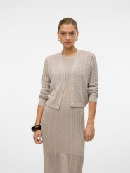 Vero Moda Kardigan w kolorze beżowym rozmiar: L. Brązowe kardigany damskie Vero Moda, l, bez wzorów. Za 83.42 zł.