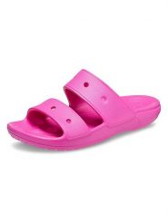 Crocs Klapki "Classic" w kolorze różowym rozmiar: 36/37. Różowe klapki damskie Crocs, bez wzorów, bez obcasa. Za 79.03 zł.