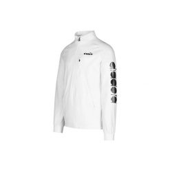Bluza męska DIADORA FZ JACKET. Białe bluzy z kapturem męskie Diadora, m, z elastanu. Za 129.99 zł.