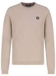 Sublevel Sweter w kolorze beżowym rozmiar: XXL. Brązowe swetry męskie Sublevel, xxl, z aplikacjami, ze skóry, bez kołnierzyka. Za 86.99 zł.