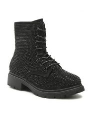 Jenny Fairy Trapery WS5150-06 Czarny. Czarne trapery damskie Jenny Fairy, z materiału, bez obcasa. Za 179.99 zł.