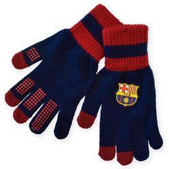 FC Barcelona rękawiczki zimowe S granatowy. Niebieskie rękawiczki damskie FC Barcelona, na zimę, bez wzorów. Za 69.00 zł.