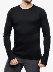 Bluza termoaktywna męska Houdini Desoli Light Crew. Czarne bluzy bez kaptura męskie Houdini, m, z materiału. Za 401.49 zł.