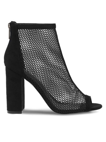 Jenny Fairy Botki Arina LS4937-80 Czarny. Czarne botki damskie Jenny Fairy, z materiału, bez obcasa, na słupku, bez zapięcia. Za 149.99 zł.