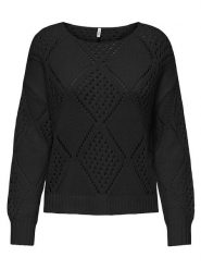 ONLY Sweter w kolorze czarnym rozmiar: XL. Czarne swetry klasyczne damskie Only, xl, bez kołnierzyka. Za 96.14 zł.
