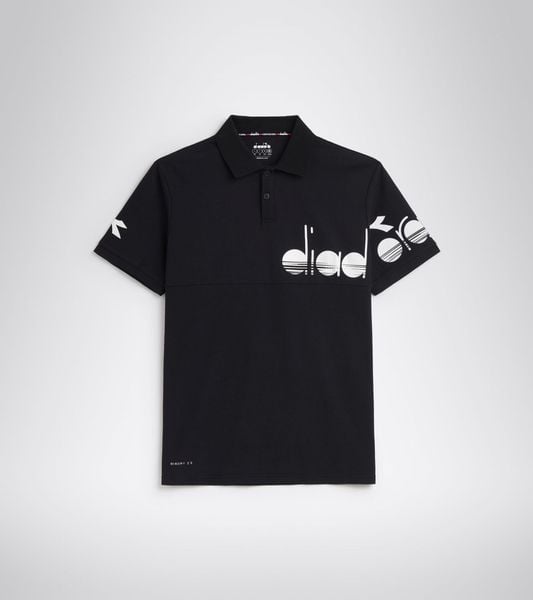 Koszulka do tenisa z krótkim rekawem męska Diadora SS POLO COACH black. Czarne koszulki polo męskie Diadora, m, bez wzorów, z bawełny, bez ramiączek. Za 69.99 zł.