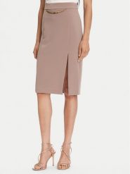 Marciano Guess Spódnica midi 5YGD07 7357A Beżowy Regular Fit. Brązowe spódniczki damskie Marciano Guess, z aplikacjami, z syntetyku, midi. Za 390.00 zł.