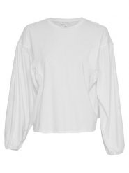 MOSS COPENHAGEN Koszulka "Nadaline" w kolorze białym rozmiar: L/XL. Białe bluzki damskie MOSS COPENHAGEN, l, bez wzorów, z bawełny, bez kołnierzyka. Za 74.63 zł.