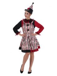 CHAKS 2-częściowy kostium "Clown" w kolorze czarno-czerwono-białym rozmiar: S. Białe stroje jednoczęściowe damskie CHAKS, s, bez wzorów. Za 86.99 zł.