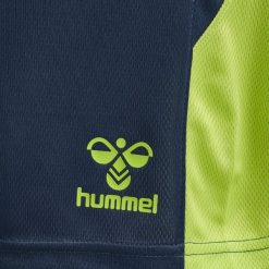 Szorty Hummel hmlLEAD trainer. Niebieskie szorty męskie HUMMEL, bez kołnierzyka. W wyprzedaży za 96.00 zł.