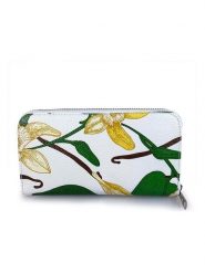 Mila Blu Skórzany portfel "Rovere" w kolorze biało-zielonym - 20 x 11 x 2 cm rozmiar: onesize. Białe portfele damskie Mila Blu, bez wzorów, z materiału. Za 130.99 zł.