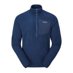 Bluza męska Rab Tecton Pull-On. Niebieskie bluzy bez kaptura męskie RAB, bez wzorów, z materiału, sportowe, bez kołnierzyka, bez ramiączek. Za 299.99 zł.