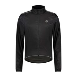 Przeciwdeszczowa kurtka rowerowa męska Rogelli Essential. Czarne kurtki męskie Rogelli, m, bez wzorów, rowerowe. Za 329.00 zł.