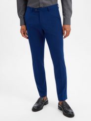 Finshley & Harding spodnie od garnituru modułowego Mężczyźni Slim Fit Sztuczne włókno niebieski, 56. Niebieskie spodnie materiałowe męskie Finshley & Harding, z włókna. Za 379.95 zł.